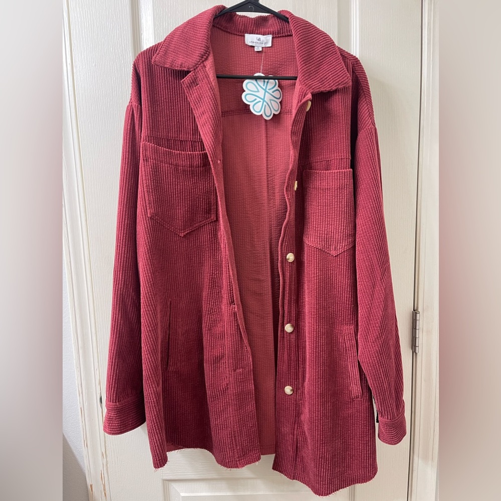 Shop Hopes Burgundy Shacket Size Large